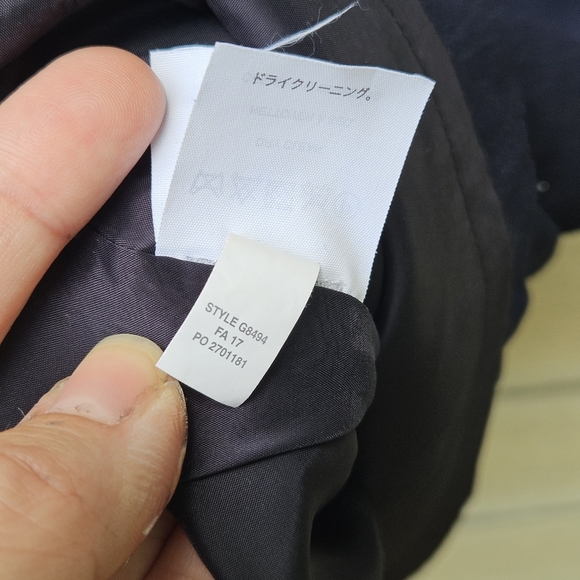 J. Crew navy tie-neck Italian wool crepe dress with flaw size 0 - Picture 7 of 8